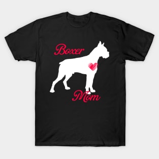 Boxer terrier mom   cute mother's day t shirt for dog lovers T-Shirt